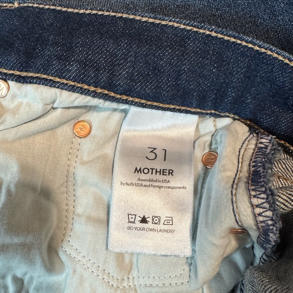 MOTHER Superior The Down Low Spinner Heel Jeans Digital Underground 31 - Picture 9 of 11